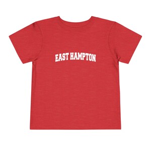 East Hampton, New York Toddler Graphic Tee - Kids East Hampton Vacation Shirt, Collegiate Style