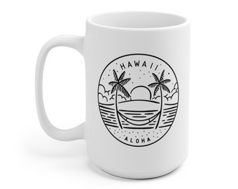 Hawaii Mug, State Design Ceramic Hawaii Mug (11oz & 15oz)