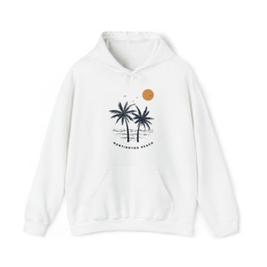 Huntington Beach, California Hoodie, Retro Unisex Huntington Beach Hoodie Sweatshirt - Personalization Available