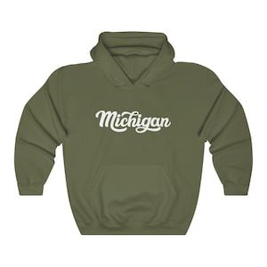 Michigan Hoodie, Hand Lettered Unisex Michigan Sweatshirt - Personalization Available