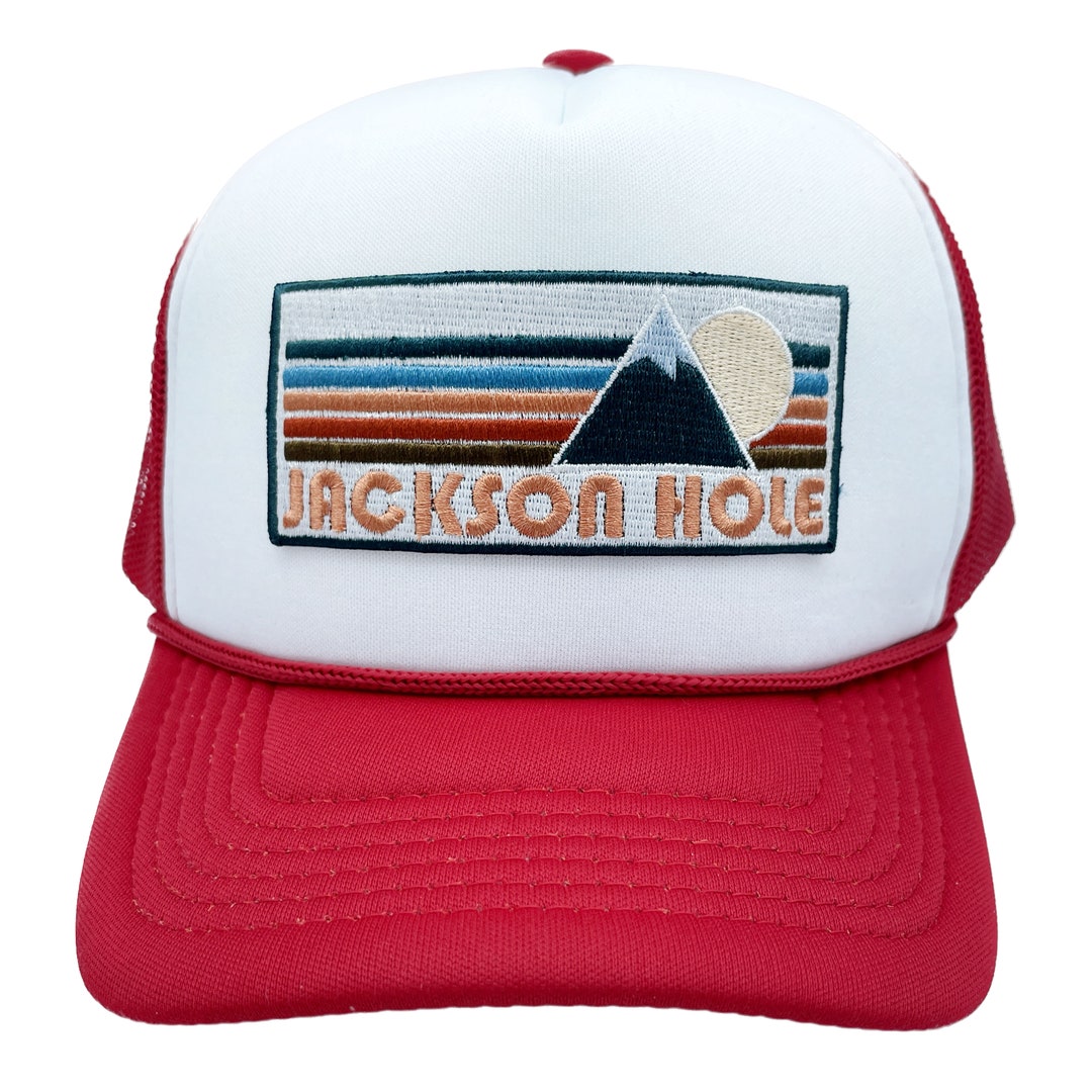Kids Jackson Hole Hat ages 212, Retro Mountain Jackson Hole, Wyoming