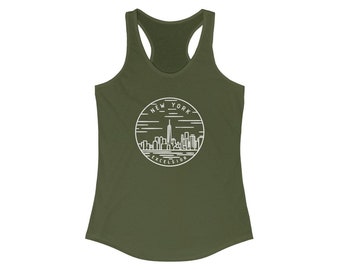 New York Women's Tank Top, State Design Racerback New York Tank Top