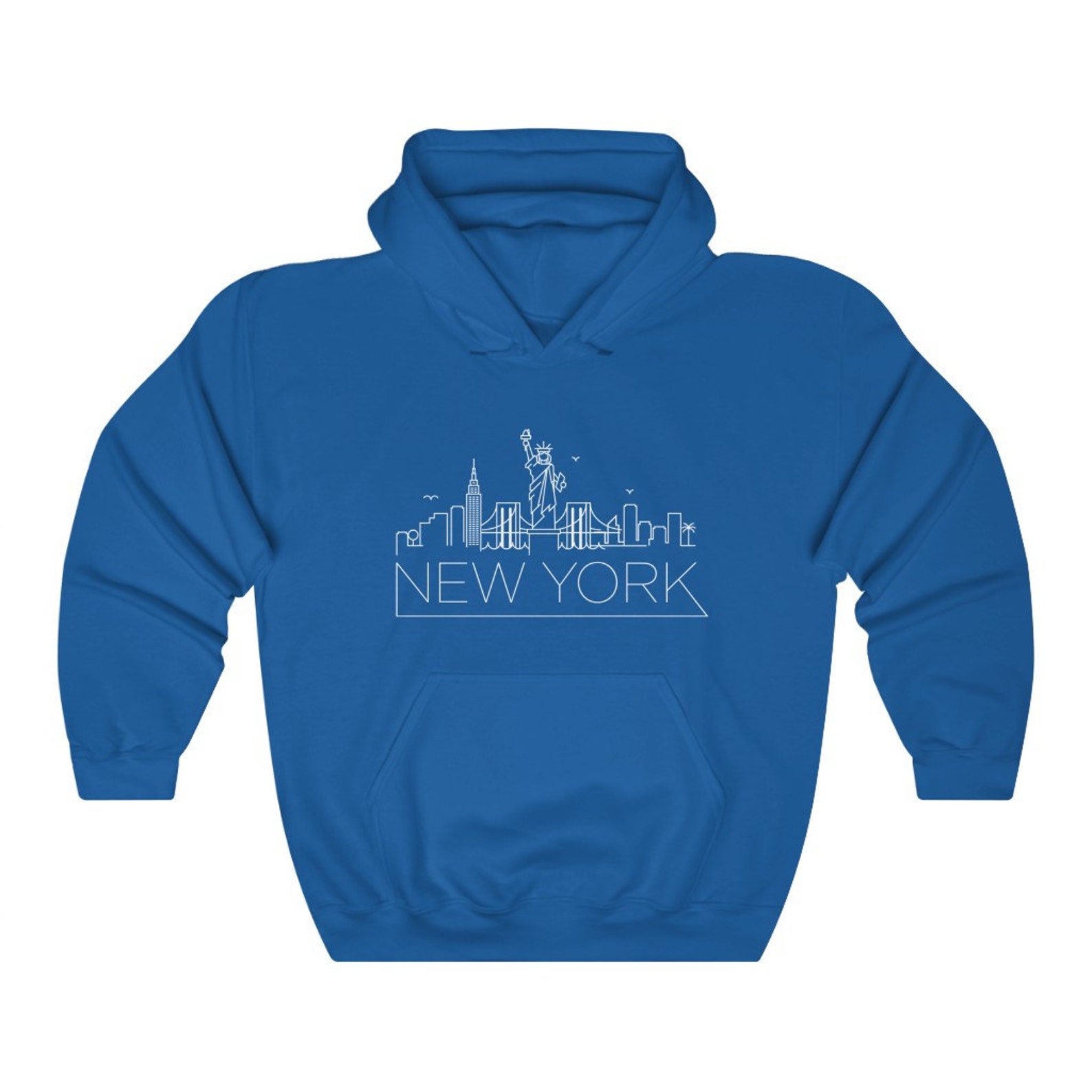 New York Hoodie Adult Unisex Skyline New York New York - Etsy