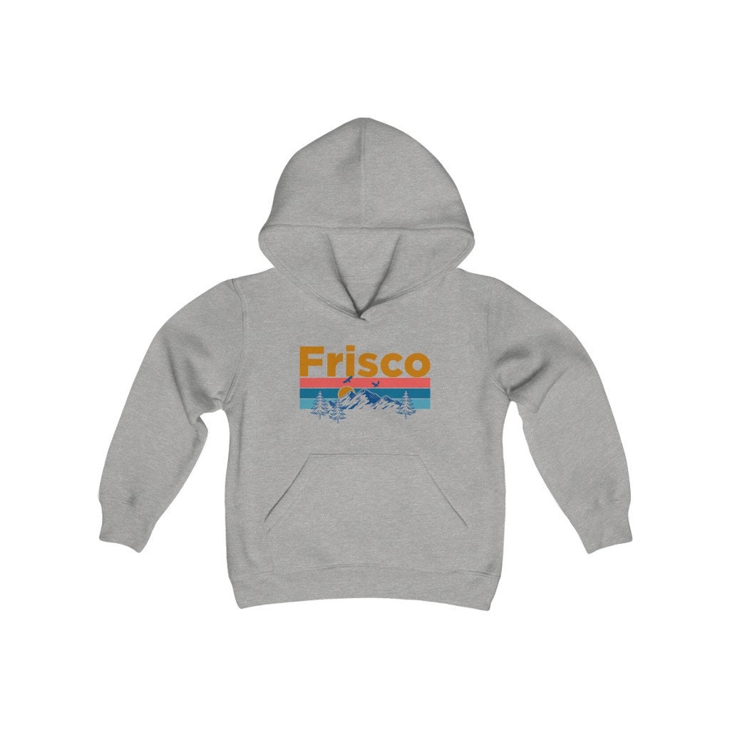 Retro Mountain Frisco Youth Sweatshirt Frisco Colorado Youth Hoodie