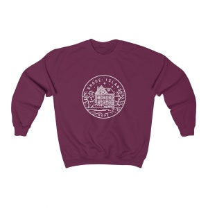 Rhode Island Crewneck Sweatshirt: State Design, Unisex Fit