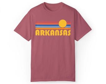 Arkansas T Shirt, Retro Vintage Unisex Graphic Tee, Arkansas Gift, Comfort Colors 100% Cotton, Vacation Gift
