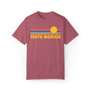 Santa Monica, California Graphic Tee, Comfort Colors Retro Unisex Santa Monica T shirt