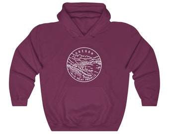 Oregon Hoodie: Unisex State Design Sweatshirt - Personalized Option