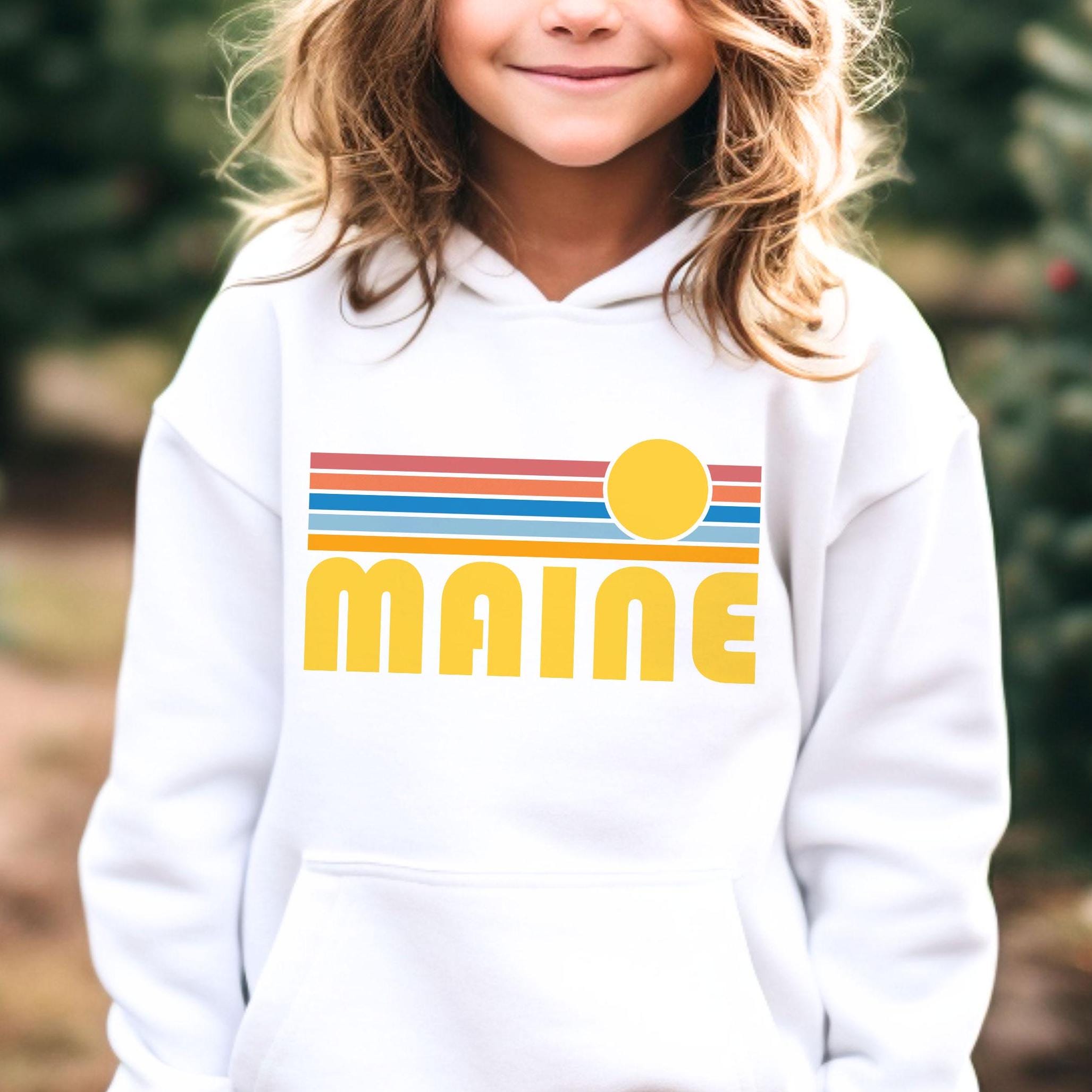 Maine Youth Hoodie: Cotton-Blend Kids Sweatshirt