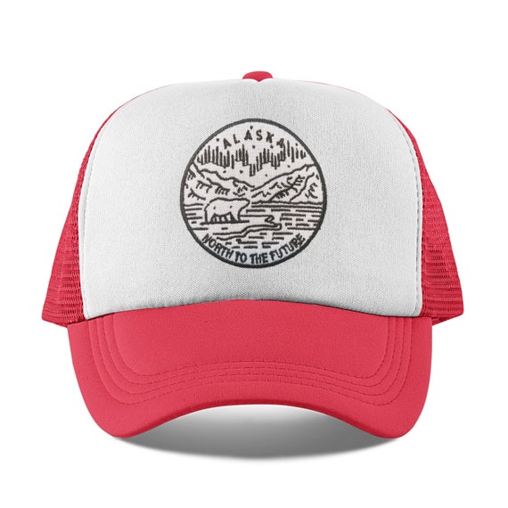 Alaska Kid's Trucker Hat ages 2-10, State Design Snapback Alaska