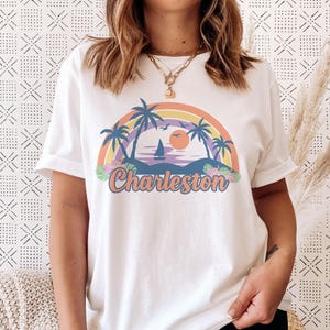 Charleston, South Carolina T-Shirt - Retro Beach Unisex Charleston Shirt - Personalization Available