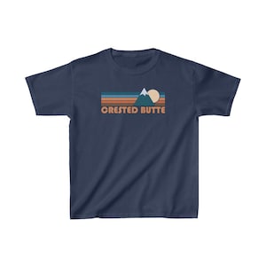 Retro Crested Butte Colorado Youth T-Shirt - Mountain Souvenir