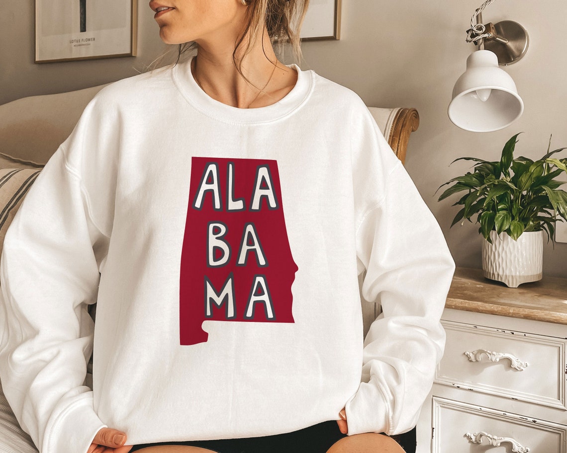 Alabama Sweatshirt State Design Unisex Crewneck Alabama - Etsy