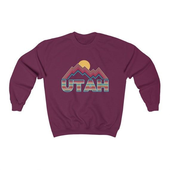 Retro Utah Mountain, Unisex Utah Sweatshirt