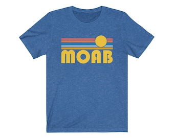 Moab, Utah T-Shirt Retro Sunset, Adult Unisex Moab T Shirt