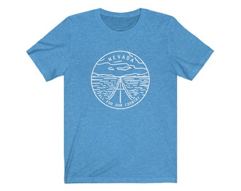 Nevada T Shirt, Retro Vintage Unisex Graphic Tee, Nevada Gift, Vintage Style, Personalization Available