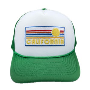 California Trucker Hat, Retro Sun Snapback California Hat  / Adult Hat