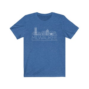 Milwaukee, Wisconsin T-Shirt, Adult Unisex Skyline Milwaukee T Shirt - Personalization Available