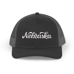 Nebraska Snapback Trucker Cap - Embroidered Nebraska Hat - Personalization Available