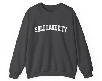 Salt Lake City, Utah Sweatshirt - Unisex Graphic Crewneck, Collegiate Style