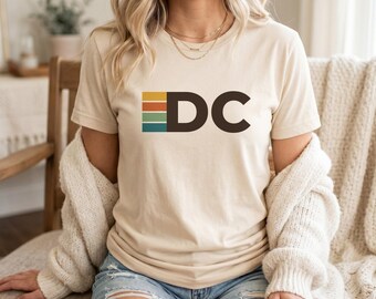 Washington DC T-Shirt - Retro DC City Stripes, Unisex Graphic Tee