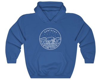 Kentucky Hoodie, State Design Adult Unisex Kentucky Sweatshirt - Personalization Available