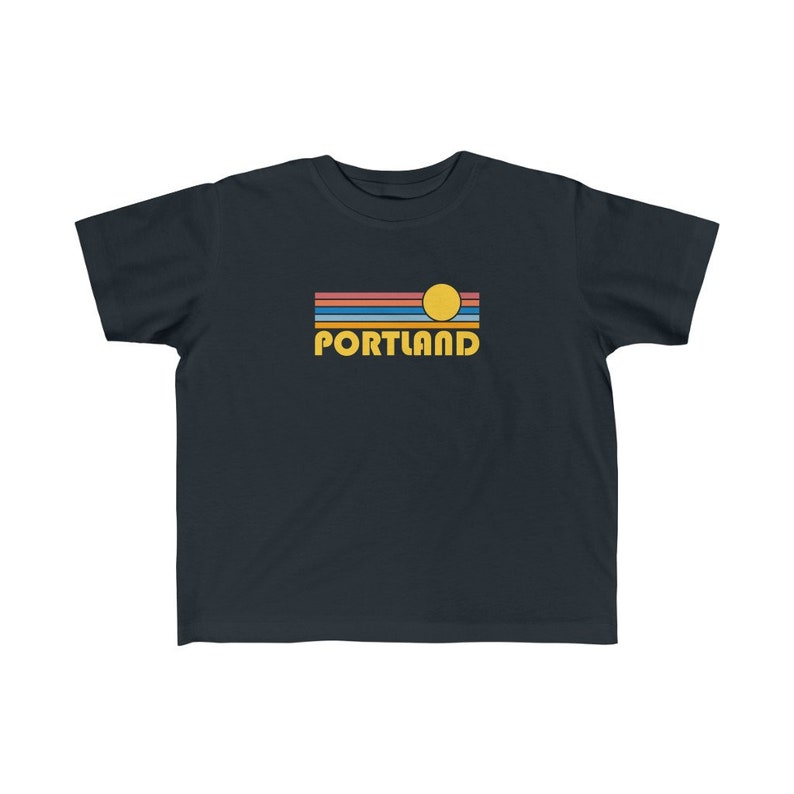 Portland Toddler Shirt Retro Sunrise Portland Oregon Kid/'s T-Shirt
