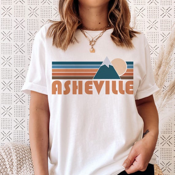 Retro City Of Asheville Mountain Shirt Retro City Of Asheville Mountain Shirt
