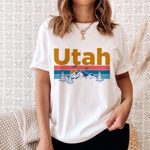 Utah T-Shirt 100% Cotton, Mountain Sunset Unisex Utah T-Shirt