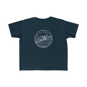 Wisconsin Toddler Shirt, State Design Wisconsin Kid&#39;s T-Shirt - Personalization Available
