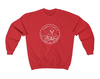 Sweat-shirt Pennsylvanie : Col rond unisexe, fierté de l'État