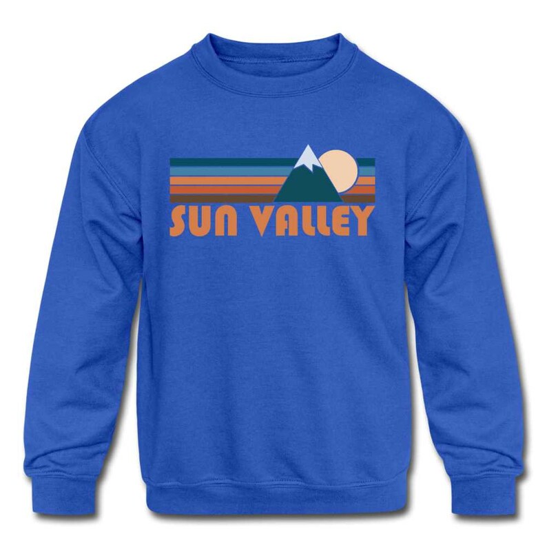 Retro Mountain Youth Sun Valley Sweatshirt Idaho Youth Sweatshirt Sun Valley