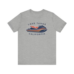 T-shirt Lake Tahoe, Californië - T-shirt Jetski Boating met print