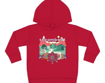 Steamboat, Colorado Toddler Hoodie, Boho Mountain Unisex Steamboat Toddler Sweatshirt