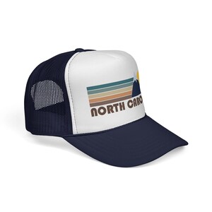 North Carolina Retro Mountains Trucker Hat - Vintage Style North Carolina Cap image 4