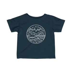 Alaska Infant Shirt, State Design Unisex Alaska Baby / Infant T Shirt - Personalization Available