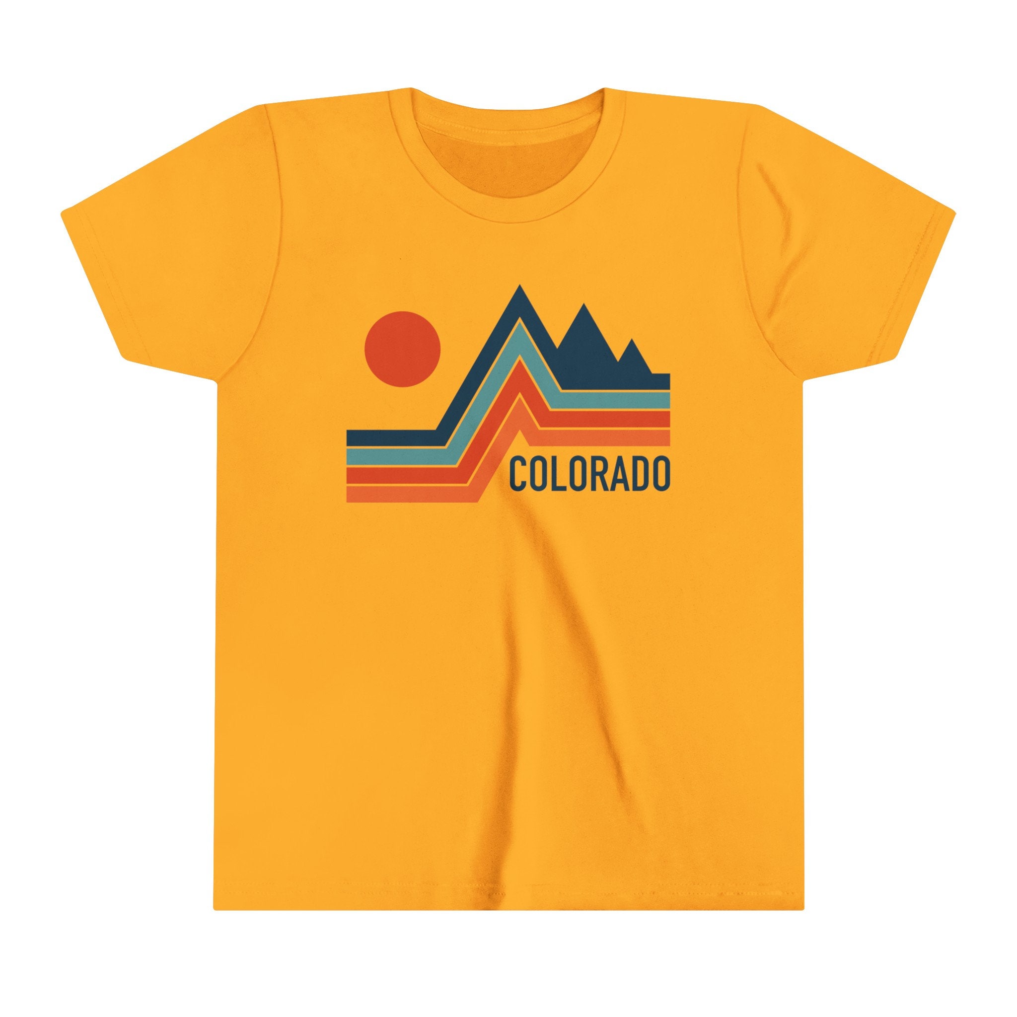Colorado Youth Shirt - Retro Mountain Colorado Kid's T-shirt