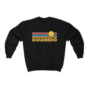 Colorado Sweatshirt — Retro Sunset Unisex Colorado Sweater - Personalization Available (photo 4 of 9)