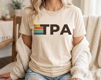 Tampa Florida T-Shirt - Retro TPA City Stripes, Unisex Graphic Tee