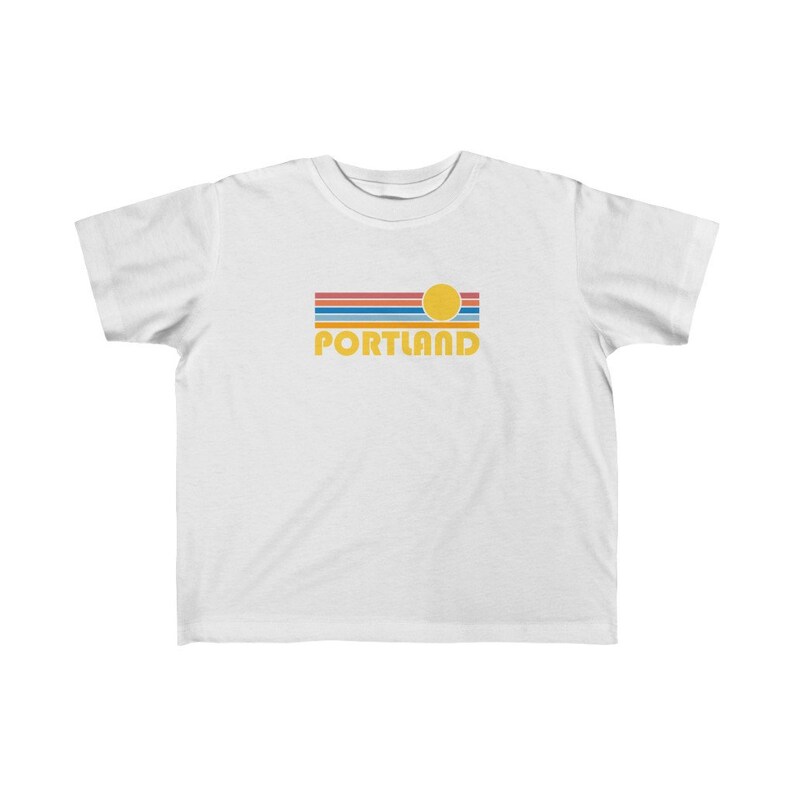 Portland Toddler Shirt Retro Sunrise Portland Oregon Kid/'s T-Shirt