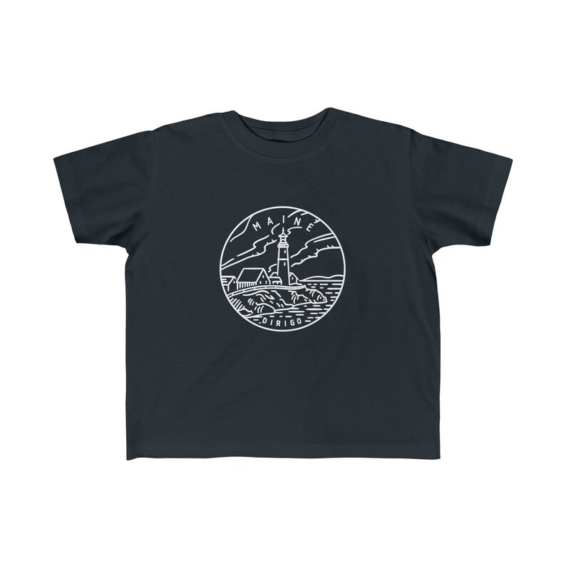 Maine Toddler Shirt Maine State Design Kid/'s T-Shirt