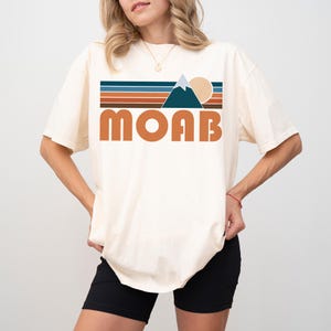 Moab Utah Graphic Tee: Comfort Colors Retro Mountain Shirt