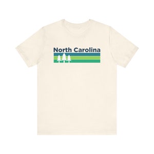 Camiseta Carolina do Norte: Algodão Macio Unissex Design NC Natural