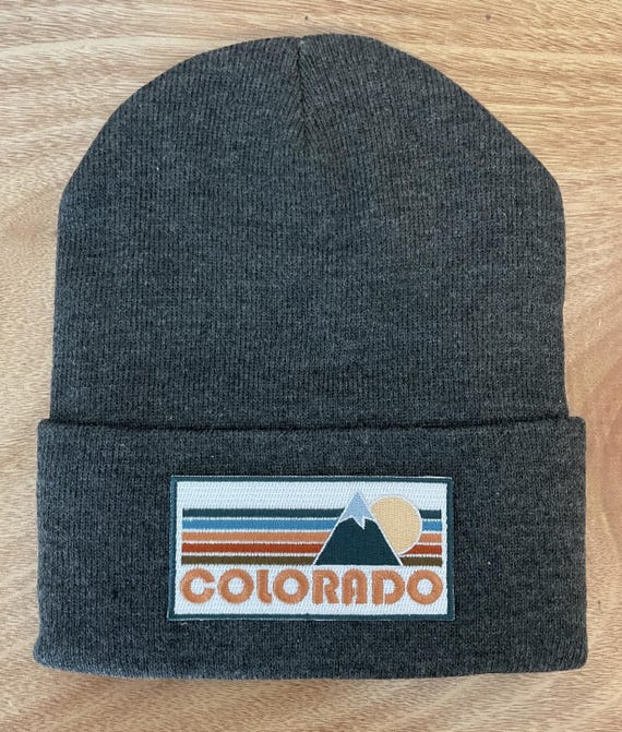 Colorado Beanie - Adult Retro Mountain Colorado Knit Hat - Etsy