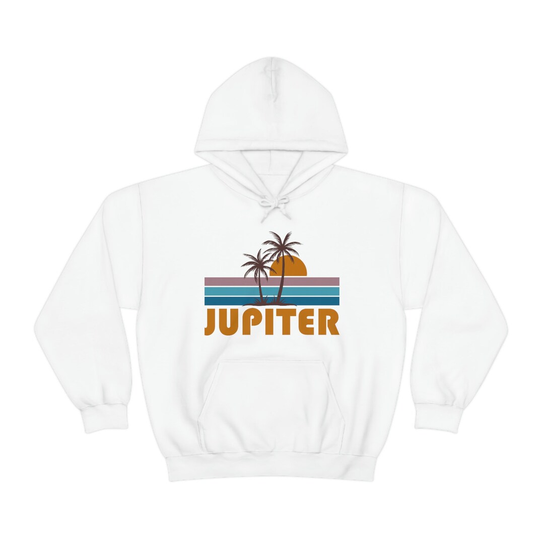 Jupiter, Florida Hoodie Retro Palm Tree Unisex Jupiter Hoodie