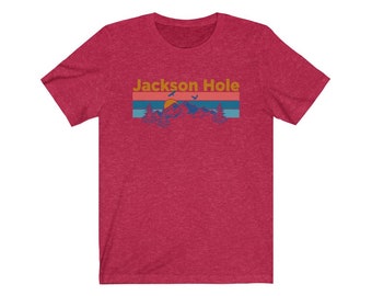 Jackson Hole Wyoming T-Shirt: Mountain Sunset Unisex Tee