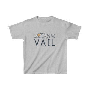 Vail, Colorado Youth Shirt, Retro Mountain Vail Kid&#39;s T-Shirt - Personalization Available