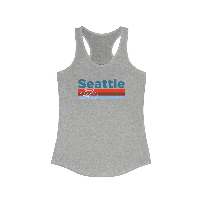 Washington Women/'s Tank Top Retro Bike Racerback Seattle Tank Top Seattle