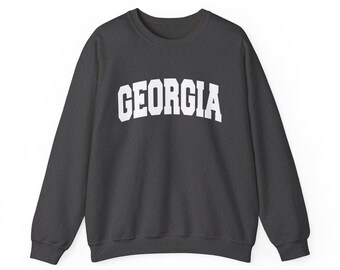 Georgia Sweatshirt - Unisex Graphic Crewneck, Collegiate Style