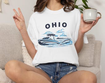 オハイオTシャツ、コンフォートカラーズコットン100％ウェイクボードボートTシャツ